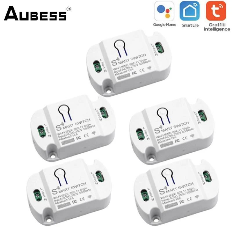 Tuya Wifi Switch DIY Smart Module Timer Light Timeing Controller 16A Breaker Timer Smart Home Control Via Alexa Google Home New