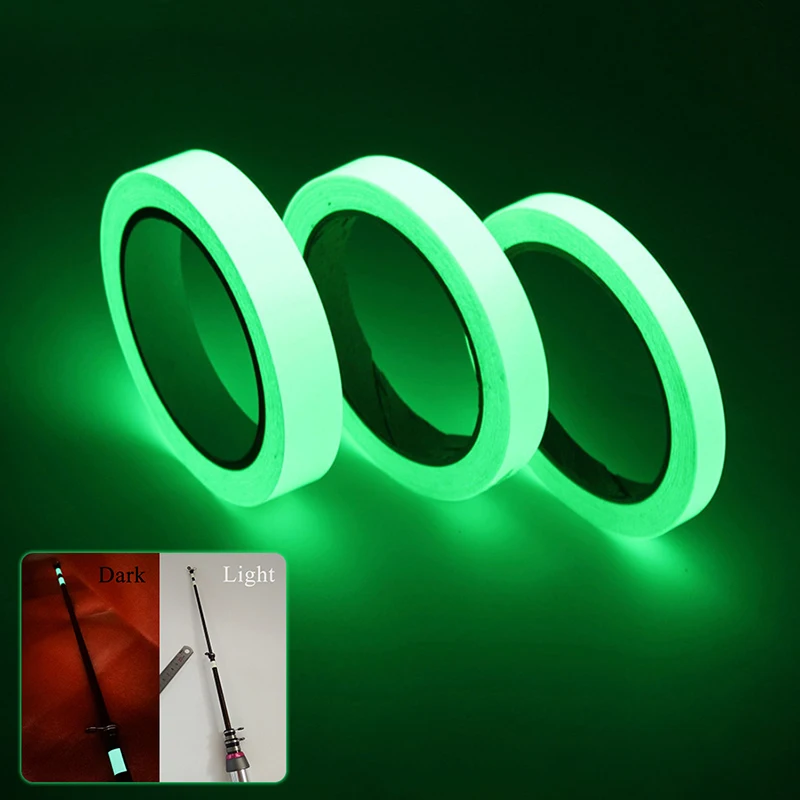 Green Luminous Tape Self Adhesive Glow In The Dark Stickers Stage Decorative Fluorescent Tape Warning Fishing Tool
