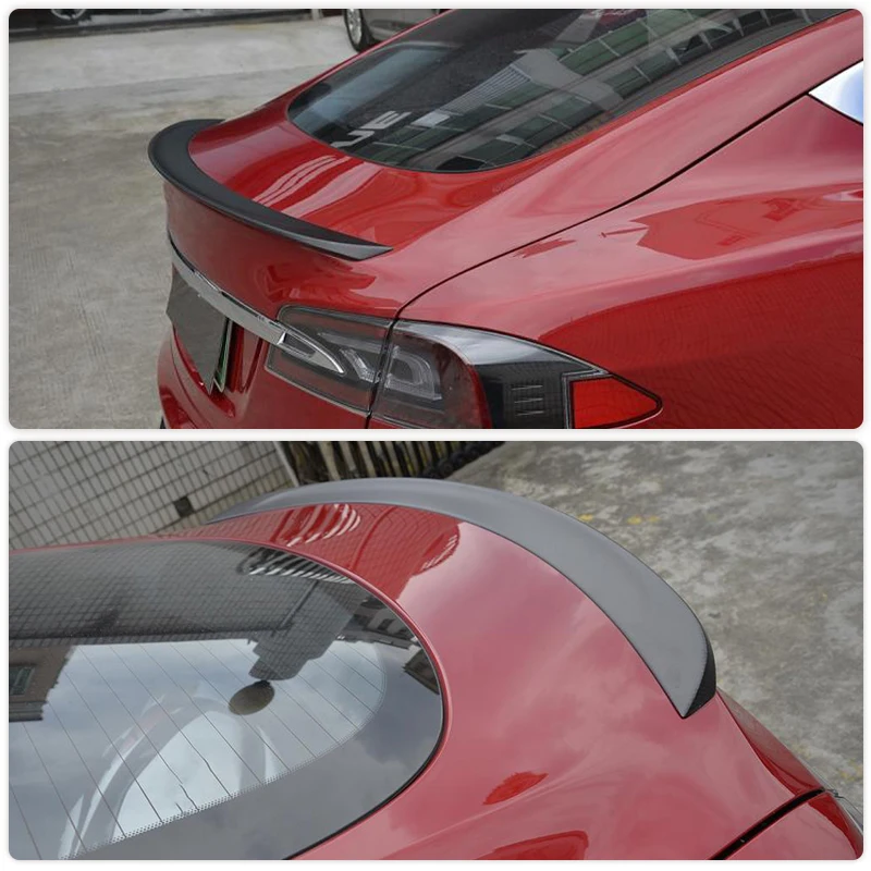 Gloss / Matte Carbon Fiber Rear Trunk Spoiler Wing for Tesla Model S Sedan 4 Door 2012- Rear Trunk Boot Lid Wing Spoiler FRP
