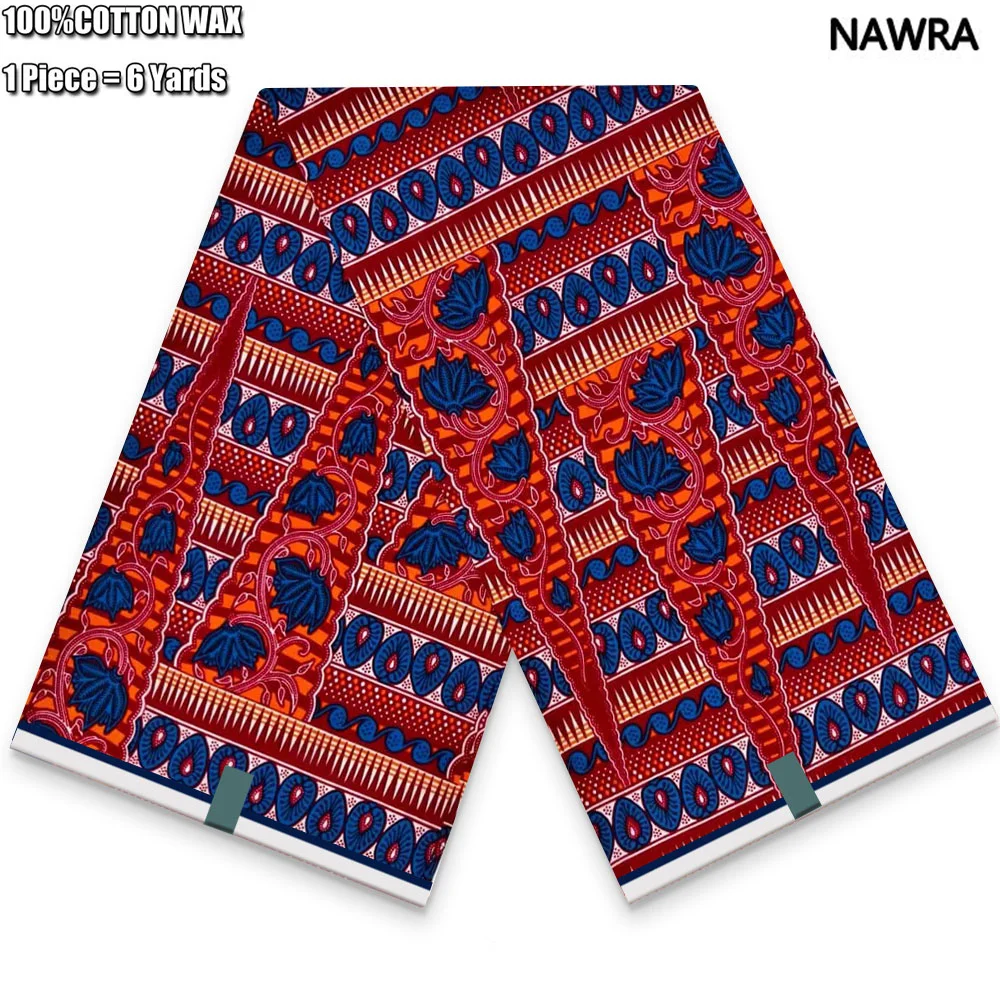 2025 Hot Sale Guaranteed Veritable 100%Cotton African Real Wax Print Fabric Soft Comfortable Ghana Style Pagne Ankara Wax Fabric 5