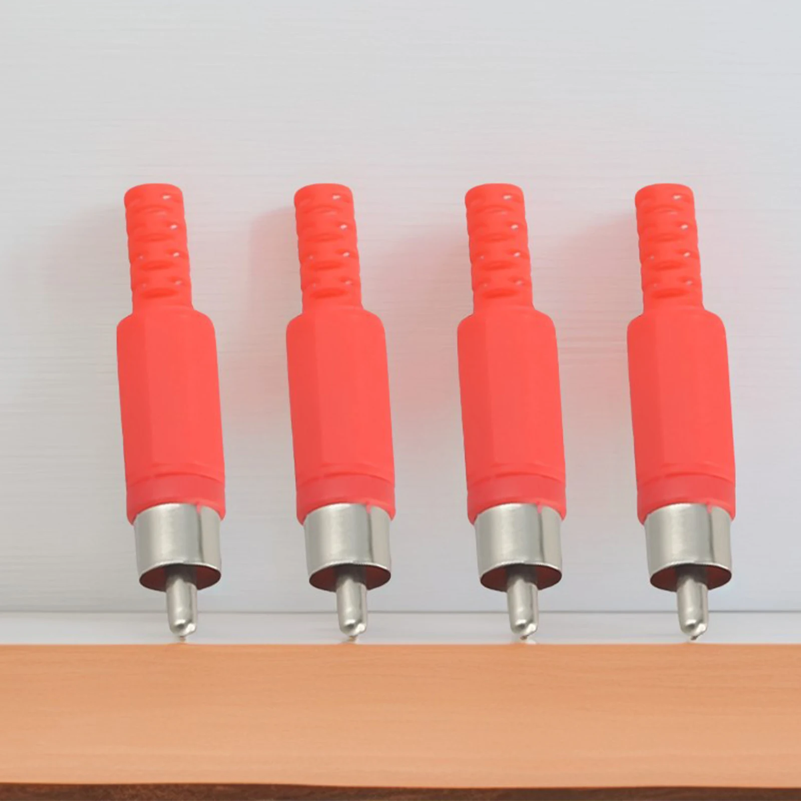 

Welding Joint RCA Male Plug Accessories Durable For RCA Speaker Equipment Lotus Plug Parts Practical Red/black
