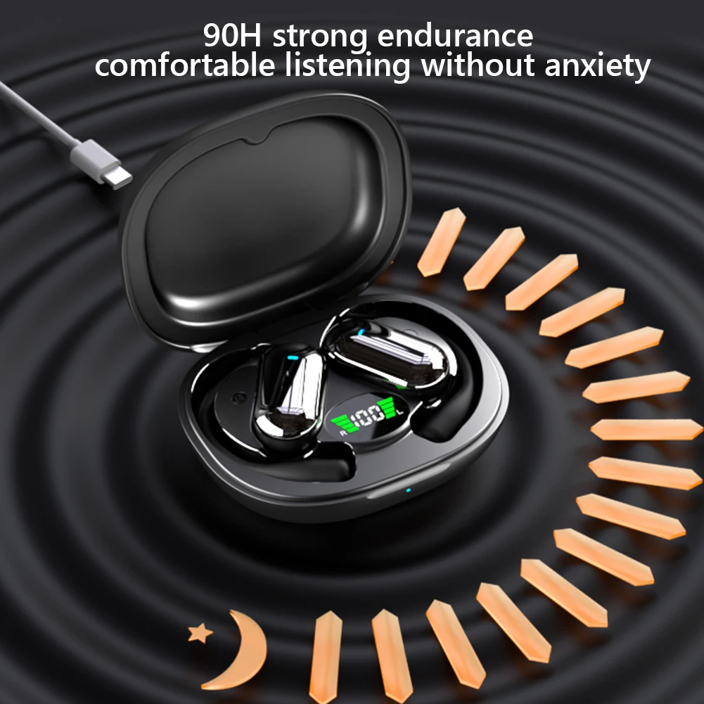 Wireless Real-Time Translators Headphones 144 Languages AI Instant Translation Ear Hanging Bluetooth Earbuds for Travel Business