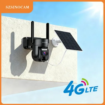 SZSINOCAM US 4G Solar-Powered Charging Camera Outdoor Surveillance Camera Black Human Detection Night Vision Security Camera 1