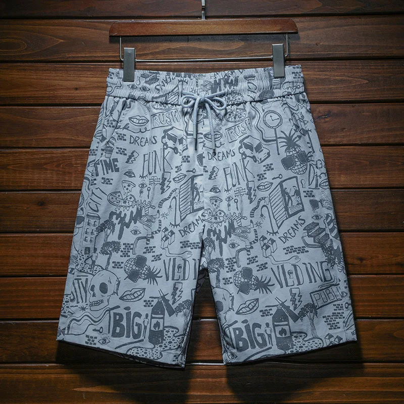 Cashew Flower Fashion Beach Shorts Men's Summer Cool Breathable Middle Pants Ethnic Print Versatile Casual Outdoor Shorts