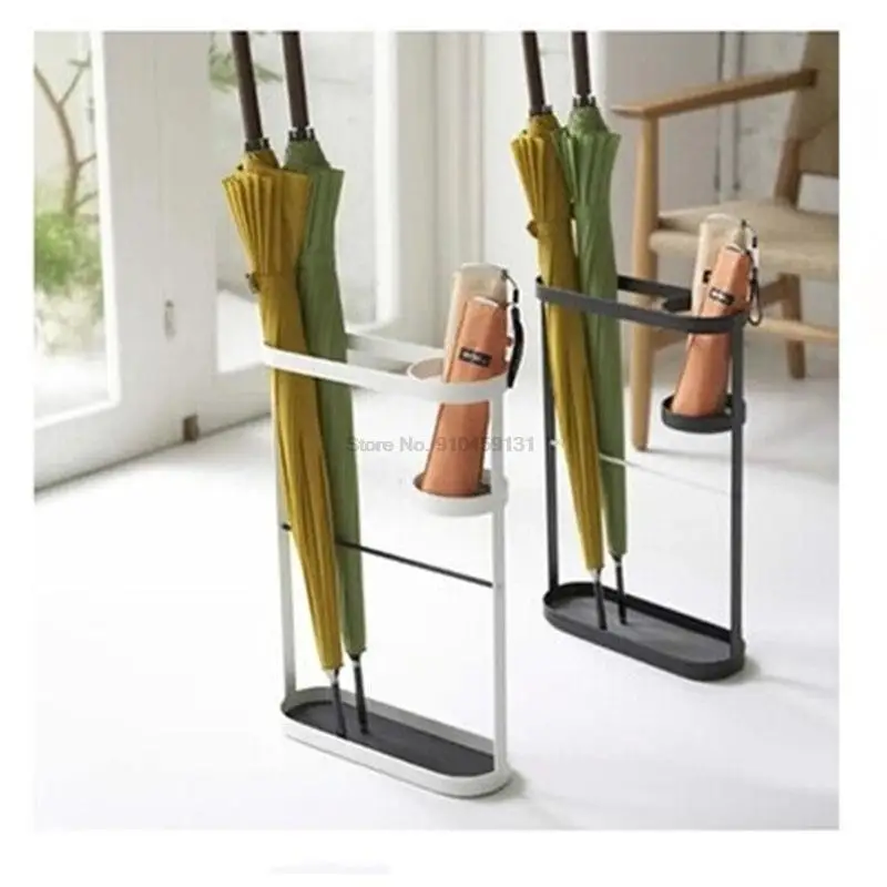 Simple Metal Umbrella Stand Holder Household Iron waterproof Long and short Umbrella Rack storage bucket Organizer Shelf Stand