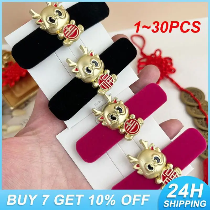 

Бархатный Bb-зажим 1-30 шт., праздничные китайские новогодние милые праздничные аксессуары для волос, заколка с милым драконом, примечательная боковая челка, зажим