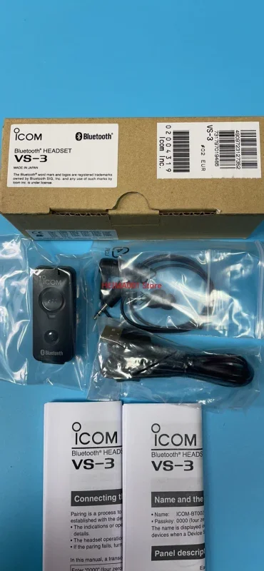 ICOM VS-3 Bluetooth Headphone Intercom PTT Headphone Is Used for IC-705/R30/ID-52, Etc
