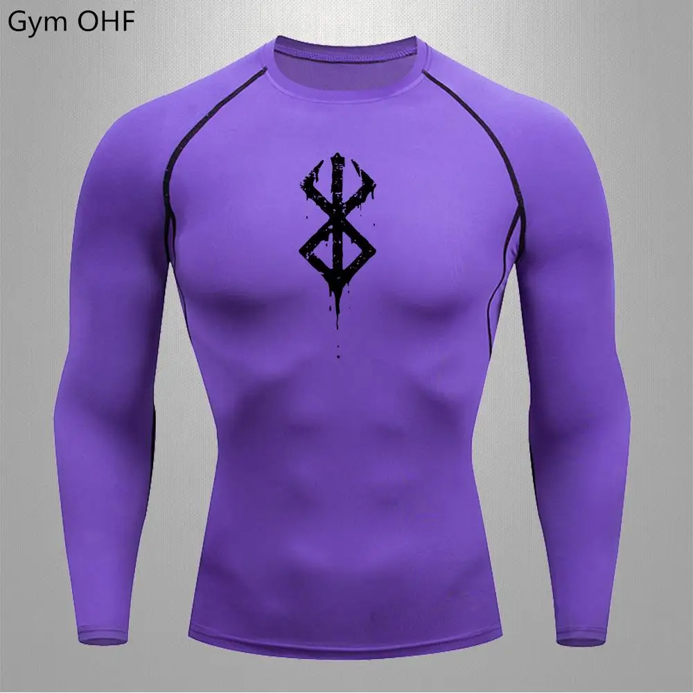 Berserk Anime Quick Dry Men's Compression T-Shirt - Summer Short Sleeve Sports Top