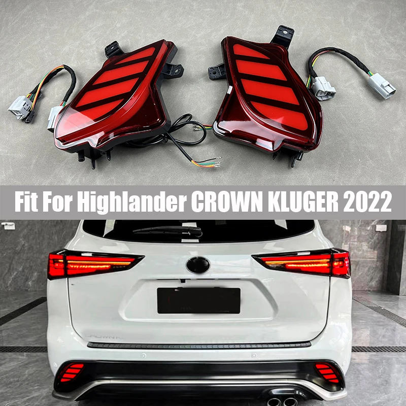 

Rear Bumper Light Suitable for Toyota Highlander CROWN KLUGER 2022 Taillights Rear Lamp LED Signal Brake Reversing Parking Lamp