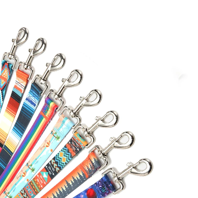 Pet Accessories Dog Traction rope Ethnic Style Striped Forest Pattern Collar Leash Traction rope Cat Harnesses Leads Dog leash 2
