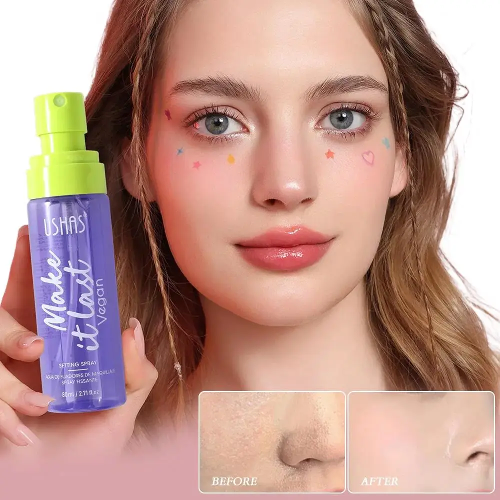 80ml Oil Control Setting Spray Waterproof Makeup Fixer Hydrating Face Mist Long Wear No Smudge