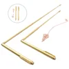 2Pcs 99.9% Pure Copper Metal Detector Rod Water Witching Portable Dragon Seeking Tool Dowsing Rod + Pendulum Pendant 1