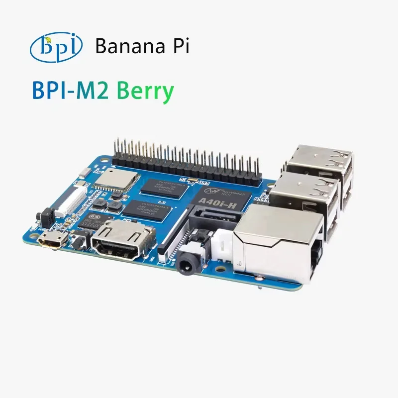 바나나 PI BPI M2 베리 올위너 A40i 1GB DDR3 SDRAM 쿼드 코어 오픈 소스 Cortex-A7 1GB DDR3 HDMI+WiFi&BT 4.0 SATA 싱글 보드