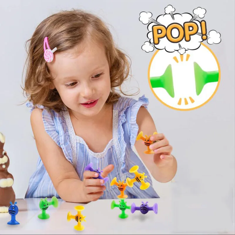 Miękkie klocki do budowania przyssawki zabawki układanka do samodzielnego złożenia lepka gra zabawki do kąpieli dla dzieci Montessori sensoryczne zabawka dla dzieci autystycznych uwalniania stresu