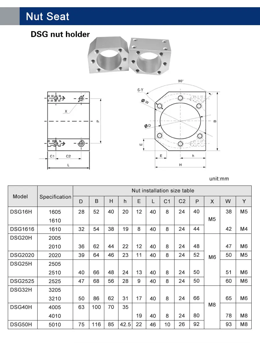 2 Stück HGR20 Linearführungsschienen + 4 Stück HGH20CA Gleitschlitten + 1 Stück SFU1605/1604 Kugelumlaufspindel + Endhalterung + Kupplung + Muttergehäuse CNC-Set – Detail 10