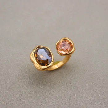 Unique Vintage Retro Sequins Jewelry Set 24K Gold Plated Club Style Shining Earrings & Necklace Set 1