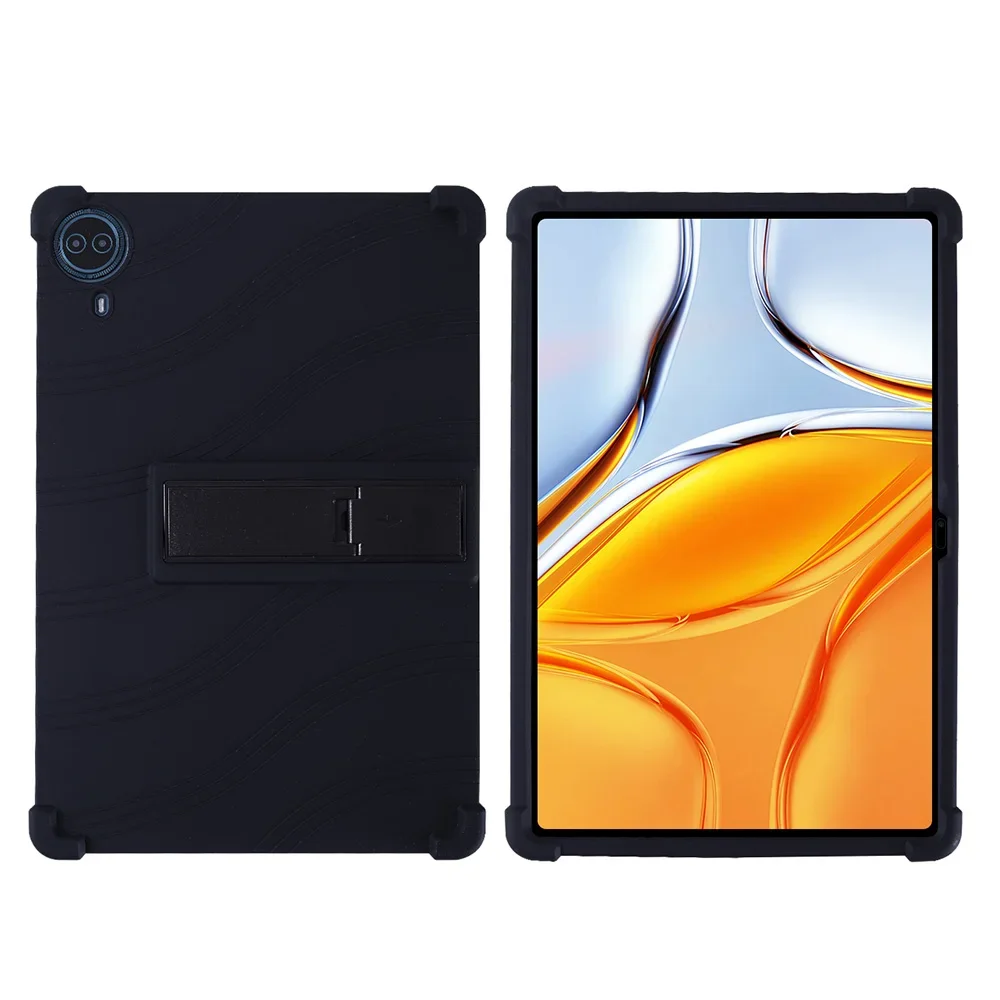 Versatile 14-Inch Tablet Soft Silicon Kickstand Case - Shockproof Protective Cover