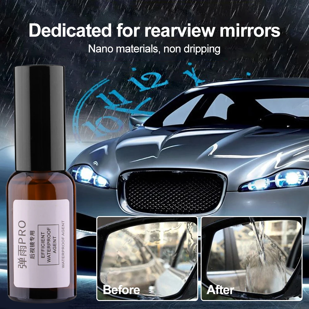 

30ml Rearview Mirror Nano Coating Spray Rainproof Water Repellent Coating Agent Long Lasting Hydrophobic Spray Auto Accessories