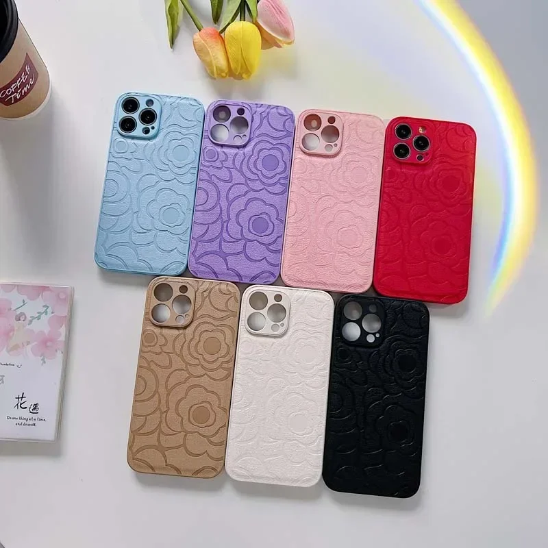 

Fashion Leather Flora Soft Back Cover for iPhone 11 12 13 14 Pro Max Phone Case for iPhone X XR XS Max 7 8 Plus Se 2020 Fundas