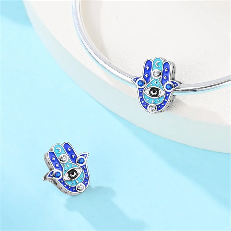 Original 925er Sterlingsilber-Charm-Perlen, leuchtende leuchtende Laterne, Engel, magische Katze, Dschungel-Anhänger, Perle für Armband, Charm-Schmuck – Detail 36