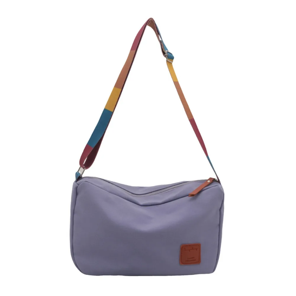 Fashion Canvas Crossbody Bags Solid Color Vintage Messenger Bag Colored Shoulder Strap Shoulder Bag Outdoor Sports 10