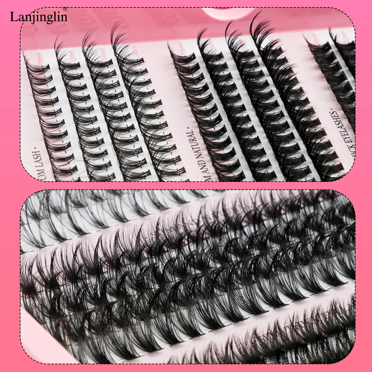 DIY Mix Clusters Kit Lash Clusters With Strong Hold Lash Bond And Seal And Eyelash Tweezers Cluster Kit lash extension kit,eyelash set