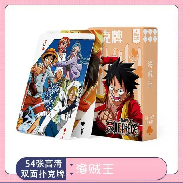 54pcs/set ONE PIECE Luffy 54 Sheets Playing cards with Different Patterns Anime  Game Collection Cards Gift Toys