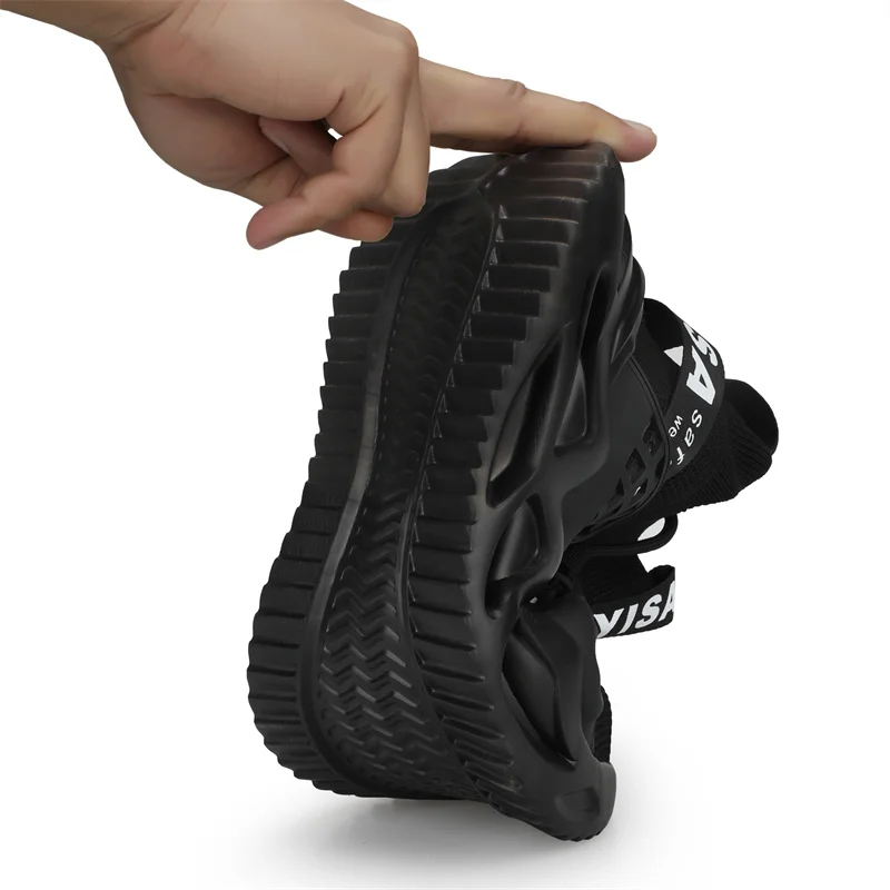 Men\'s Boots Safety Shoes Steel Toe Boots Breathable Puncture-Proof Work Safety Boots Male Footwear Construction Sneakers