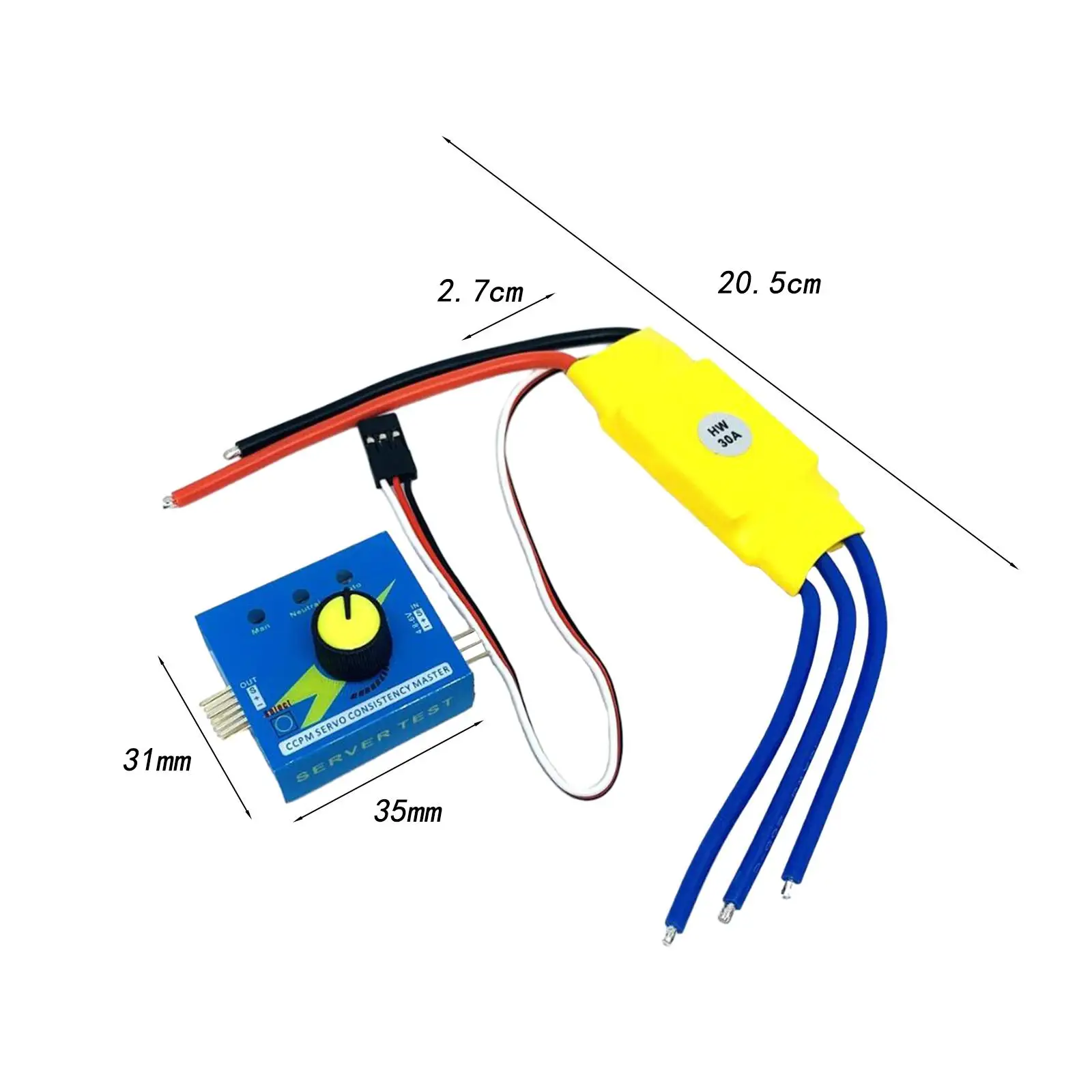 30A ESC with Servo Tester Practical 12V Speed Controller Replacement