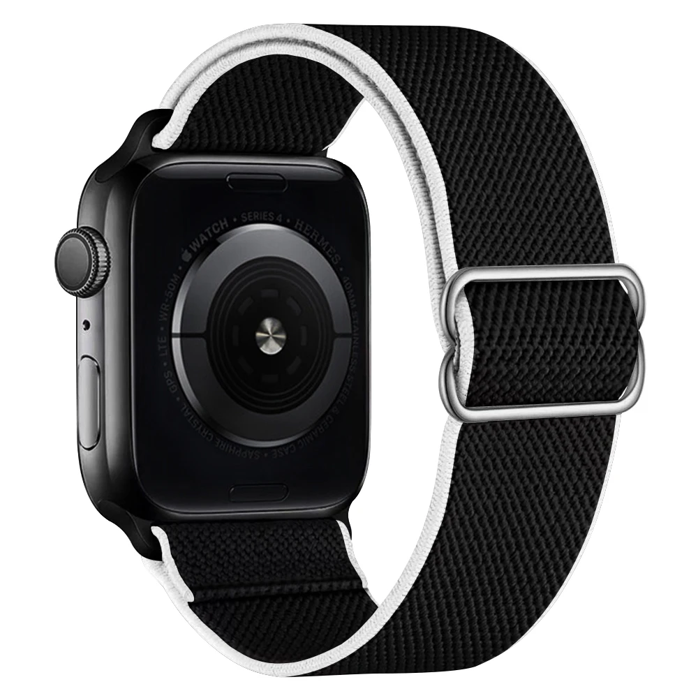 Ремешок нейлоновый для Apple Watch Band 44 мм 40 спортивный браслет-петля смарт-часов iWatch 41
