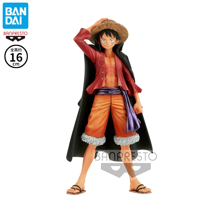 

Bandai Original DXF ONE PIECE Black Cloak Monkey D. Luffy Action Figure Toys Collectible Model Gifts for Kids Genuine In-Stock