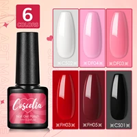 COSCELIA Nail Art Starter Set 6pcs Gel Nail Polish with 6W LED Drying Lamp Nail Polish Set Complete Full UV Gel Manicure Kit 2