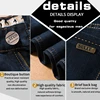 SULEE Brand European American Style Stretch Men Jeans Luxury Men's Denim Trousers Slim Straight Deep blue Gentleman Mens Stretch 5