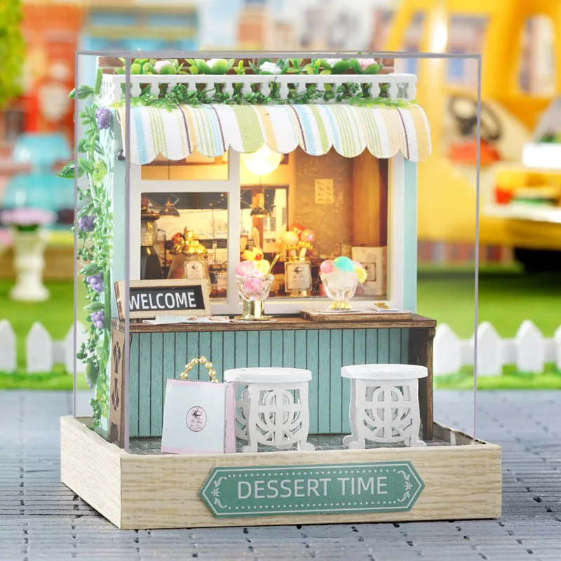 DIY Miniature Dollhouse Kit with Furniture - Cozy Bedroom Wooden Craft Set and Home Decor