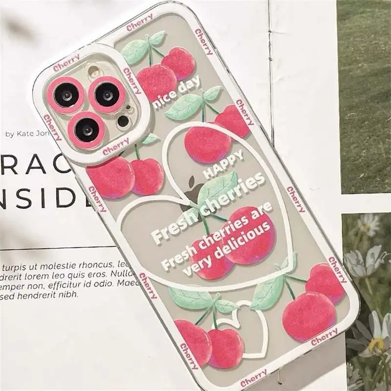 Cherry Summer Fruits Crystal TPU Phone Case Cover
