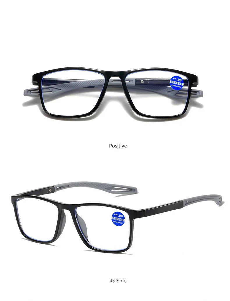 Sport lesebrille ultraleicht anti-blaulicht presbyopia brillen frauen männer weit sicht optische brillen dioptrien zu + 4,0 – Detail 9