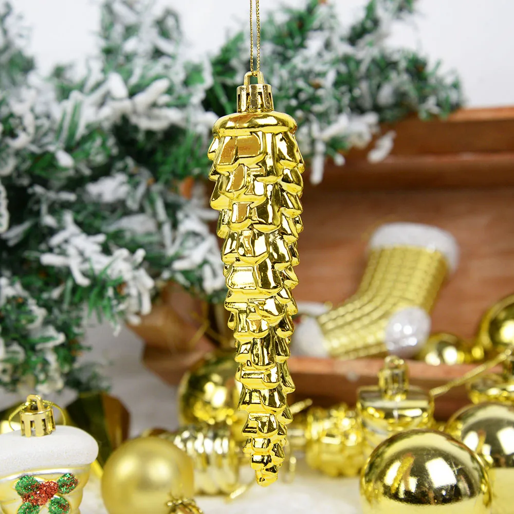 21Pcs/box Christmas Ball Ornaments Xmas Tree Hanging Ice Pendants Christmas Decorations For Home Navidad 2023 New Year Gift Noel