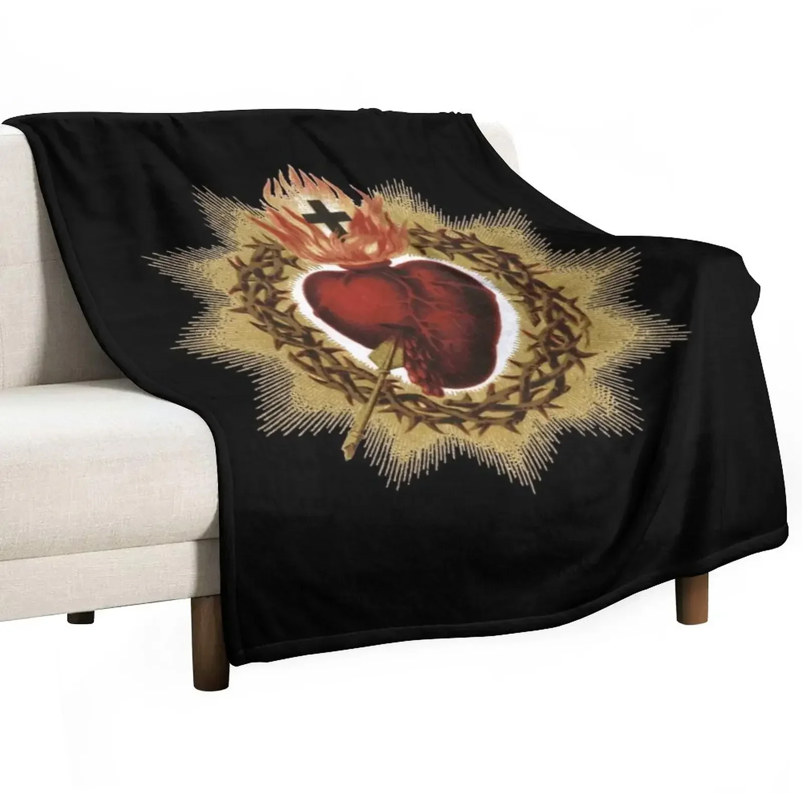 

Sacred Heart of Jesus Catholic Throw Blanket decorative Thins christmas gifts Blankets