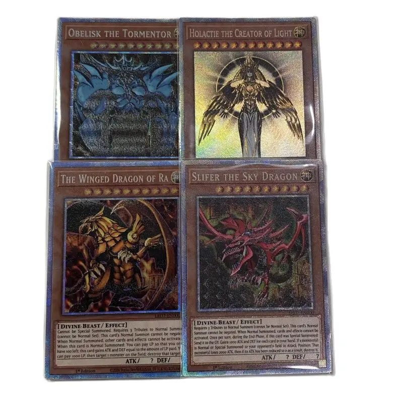 

Yu-Gi-Oh DIY Special Production LED2 Three Magical Gods English version Hobby Collection Card (Not original)