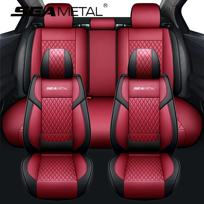 Leather Seat Cushions Custom Fit Driver Seat Protector Pads Red Thread Auto  Interior Decor Accessories – SEAMETAL