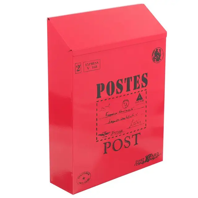 벽걸이 다리미 주석 우편함, 홈 야외 설치형 우편함, 사무실 걸이형 레트로 스타일 - 프리미엄 철 소재로 제작된 튼튼하고 실용적인 우편함.