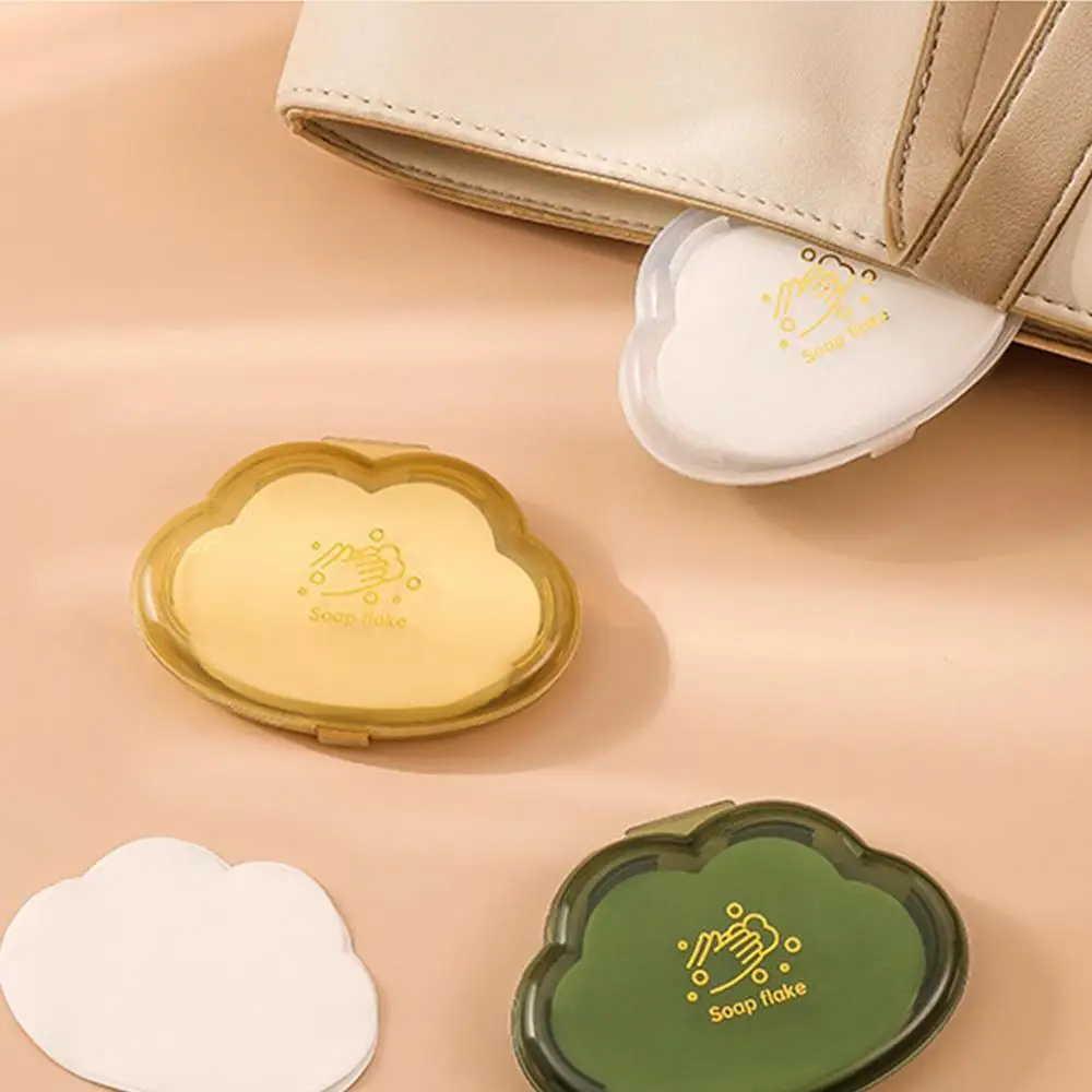 Description Picture 3 of item50Pcs Disposable Soap Paper Travel Portable Soap Flakes Quick Soluble Washing Hand Mini Paper Soap Scented Sheet Bath Hotel