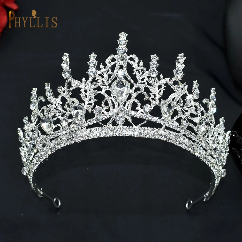 A195 Luxury Wedding Crown for Bride Rhinestone Hair Jewelry Gifts Tiaras Crystal Hair Accessories Women Headband Bridal Headwear 