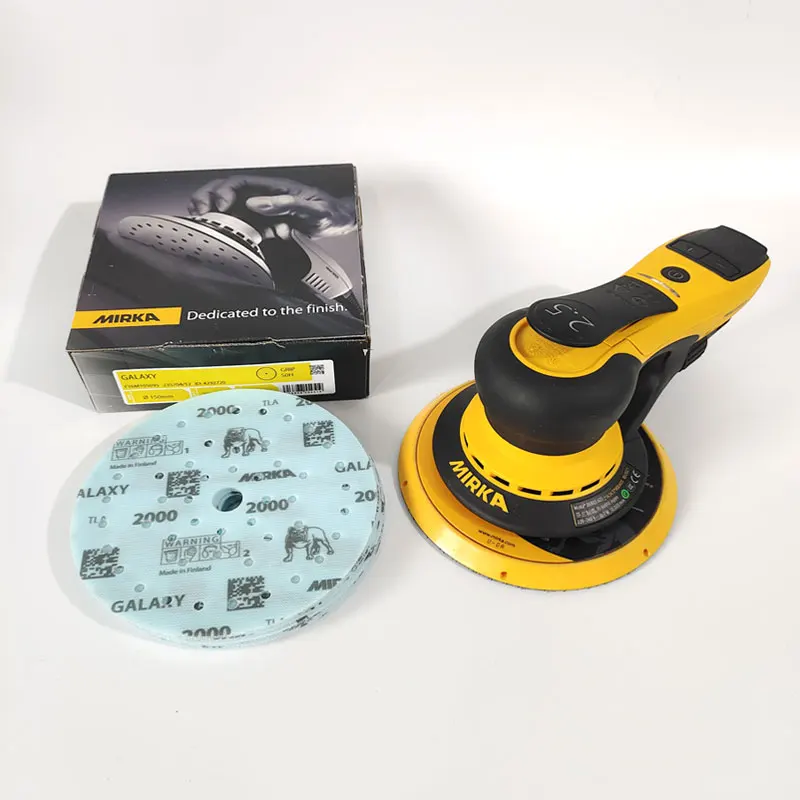 GALAXY 미르카 자동차 미용 샌딩 사포, 건식 그라인딩, 6 인치 150mm 플로킹, 목공 가구 하드웨어 연마