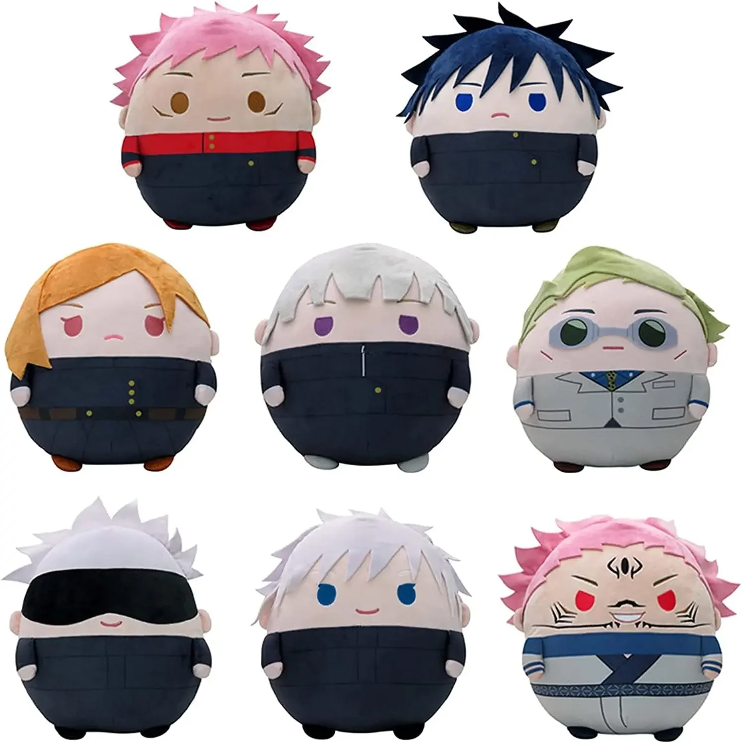 

Chubby Jujutsu Kaisen Plush Toys Doll Cute Fat Type Yuji Gojo Kugisaki Megumi Nanami Sukuna Stuffed Toy Nice Gifts