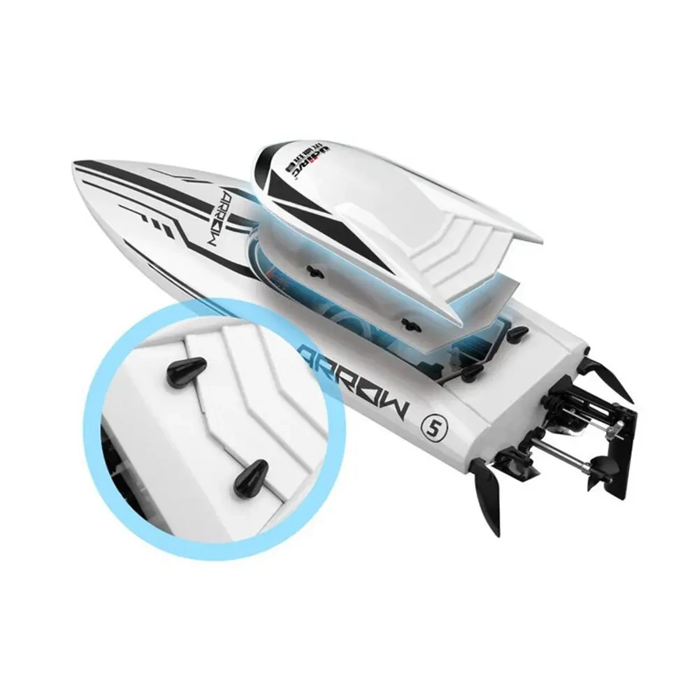 Bateau RC Brushless 50 km/h UDI005 RTR Étanche - Rouge ou Blanc