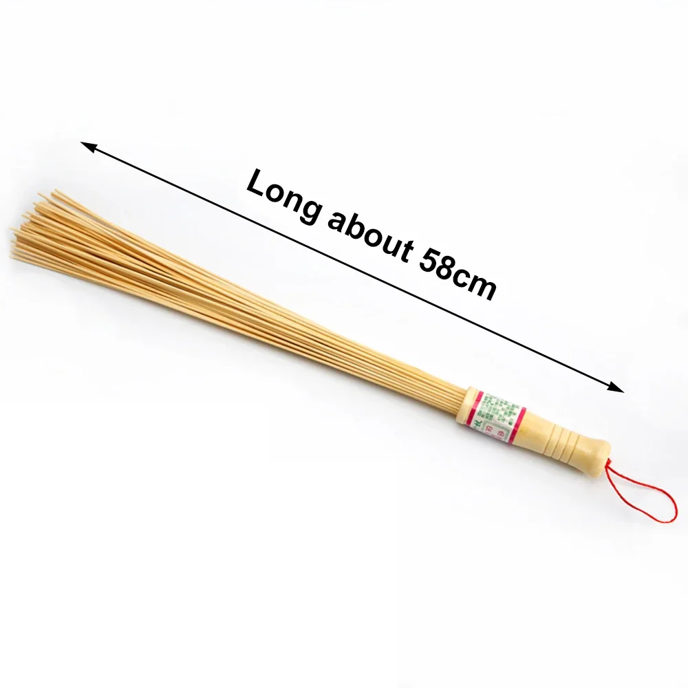Natural Bamboo Massager Muscle Relaxed Body Massage Pat Stick Gua Sha Device Back Leg Fatigue Relief Beat Wooden Handle