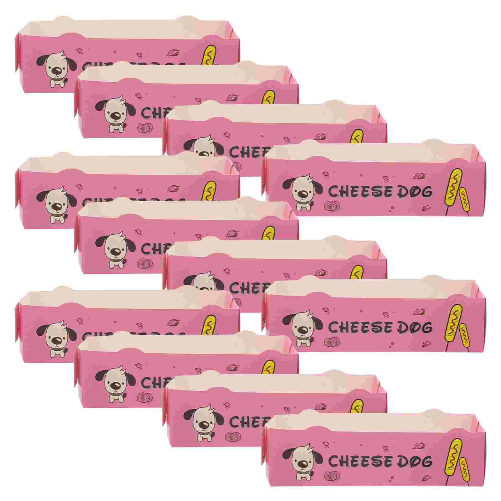 100pcs Disposable Paper Hot Dog Boxes, Takeout Snack Containers for Sausages, Fast Food... - SKU DHDB1814 - UGI Packaging