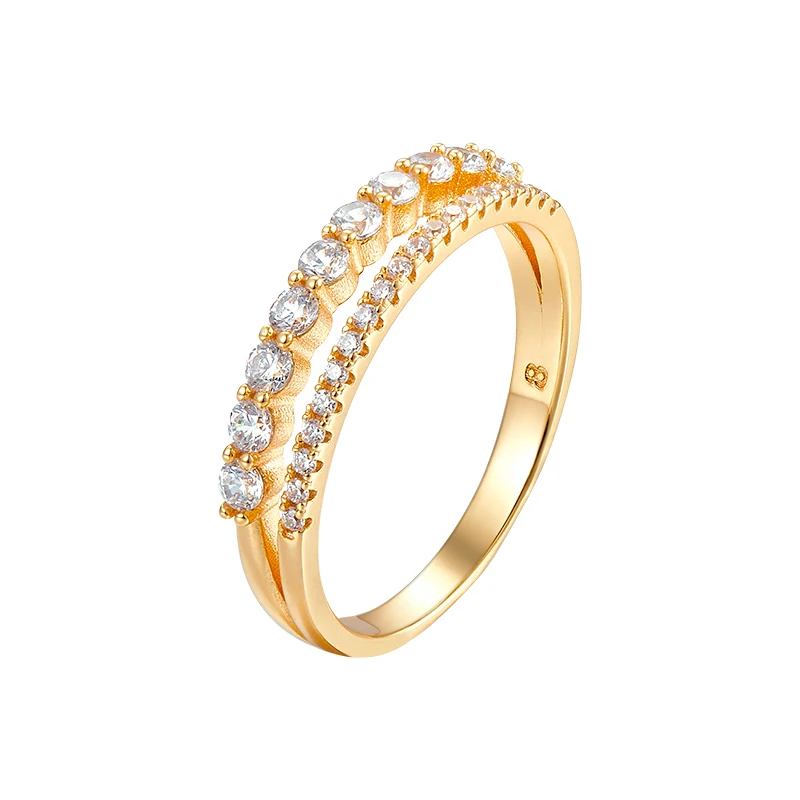 Elli Anillos Enlazado Para Mujer, En Forma De X Con Cristales De Circonita Negros, De Plata De Ley 925 Chapada En Oro