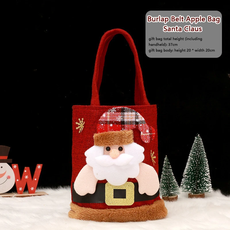 

Подарочная сумка с Санта Клаусом, снеговиком, оленем, Детская сумка, Рождественская сумка, новогодний декор, ручная упаковка, новый год